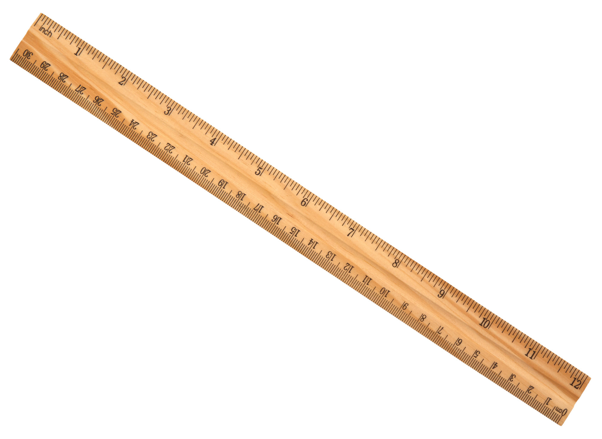 A wooden ruler