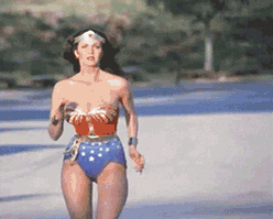 gif of wonder woman running in the 1970s wonder woman tv show