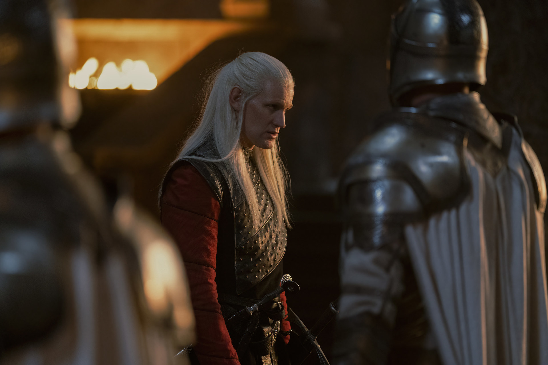 Prince Daemon Targaryen in black and red