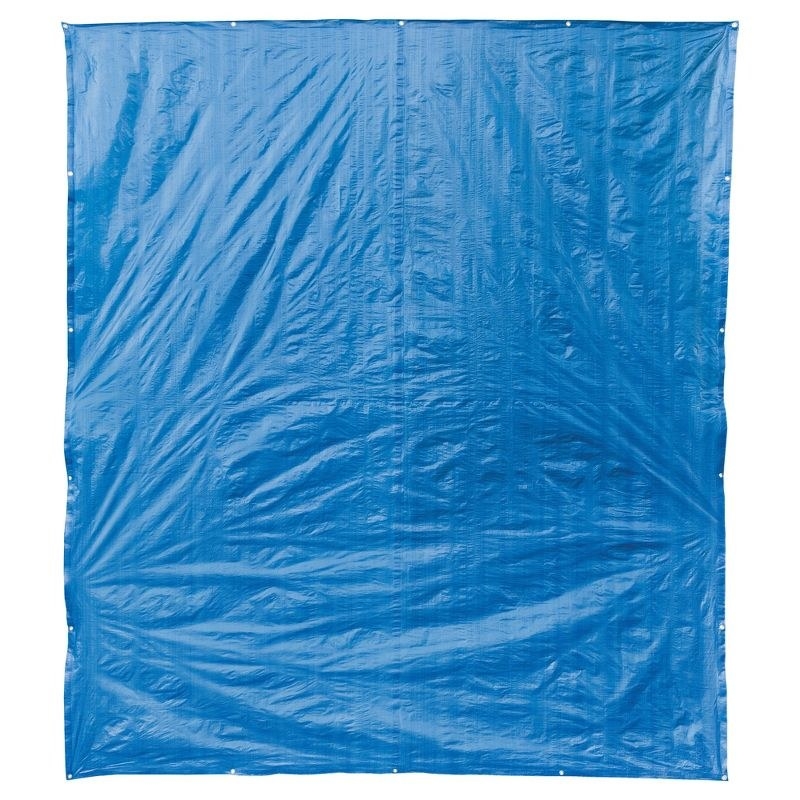 a blue outdoor tarp
