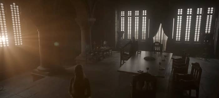 Rhaenyra walks away from Viserys in the Small Council chamber