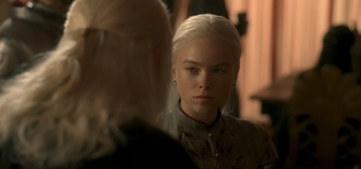 Rhaenyra stares at her father