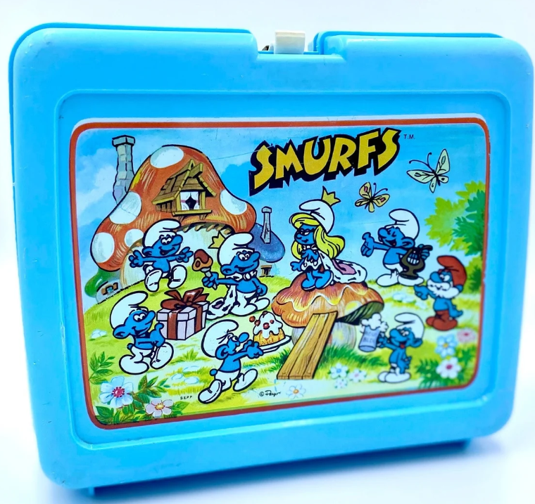 A Smurfs lunchbox