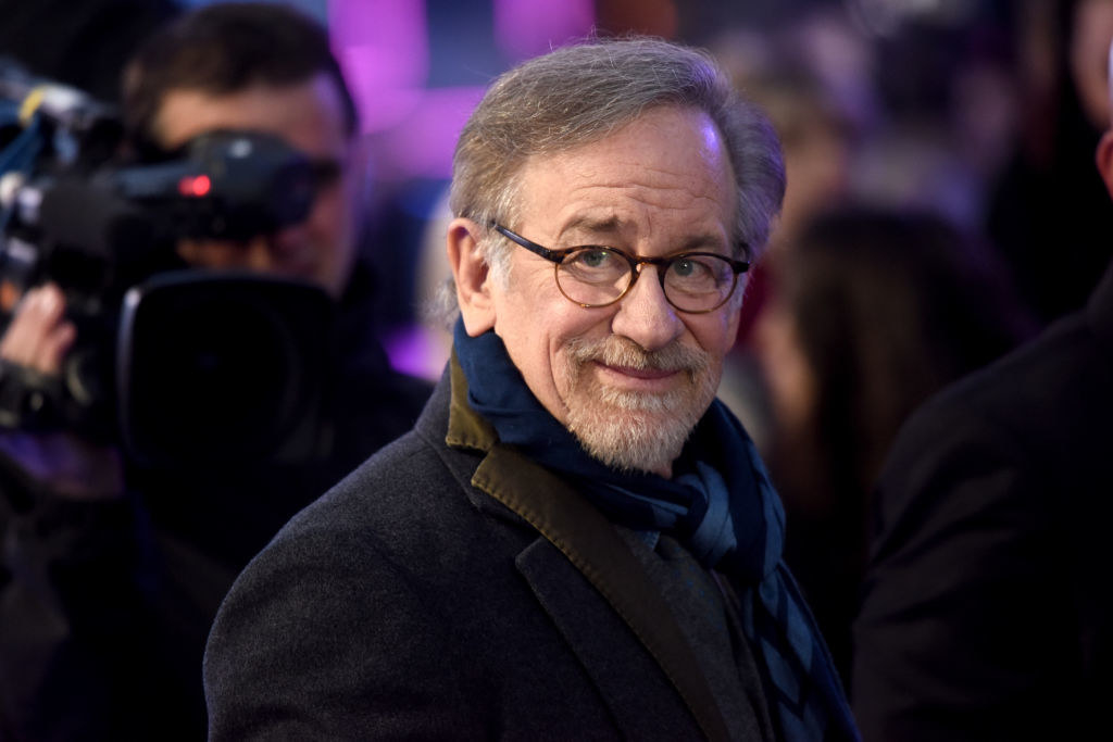 closeup of Steven Spielberg smiling