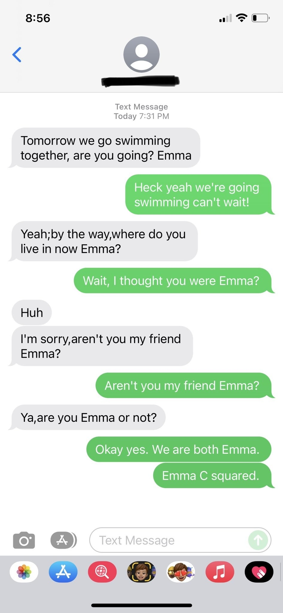 person confusing a scammer and getting them to call themselves emma