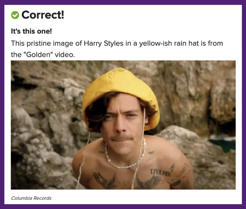 Harry Styles wears a rain hat