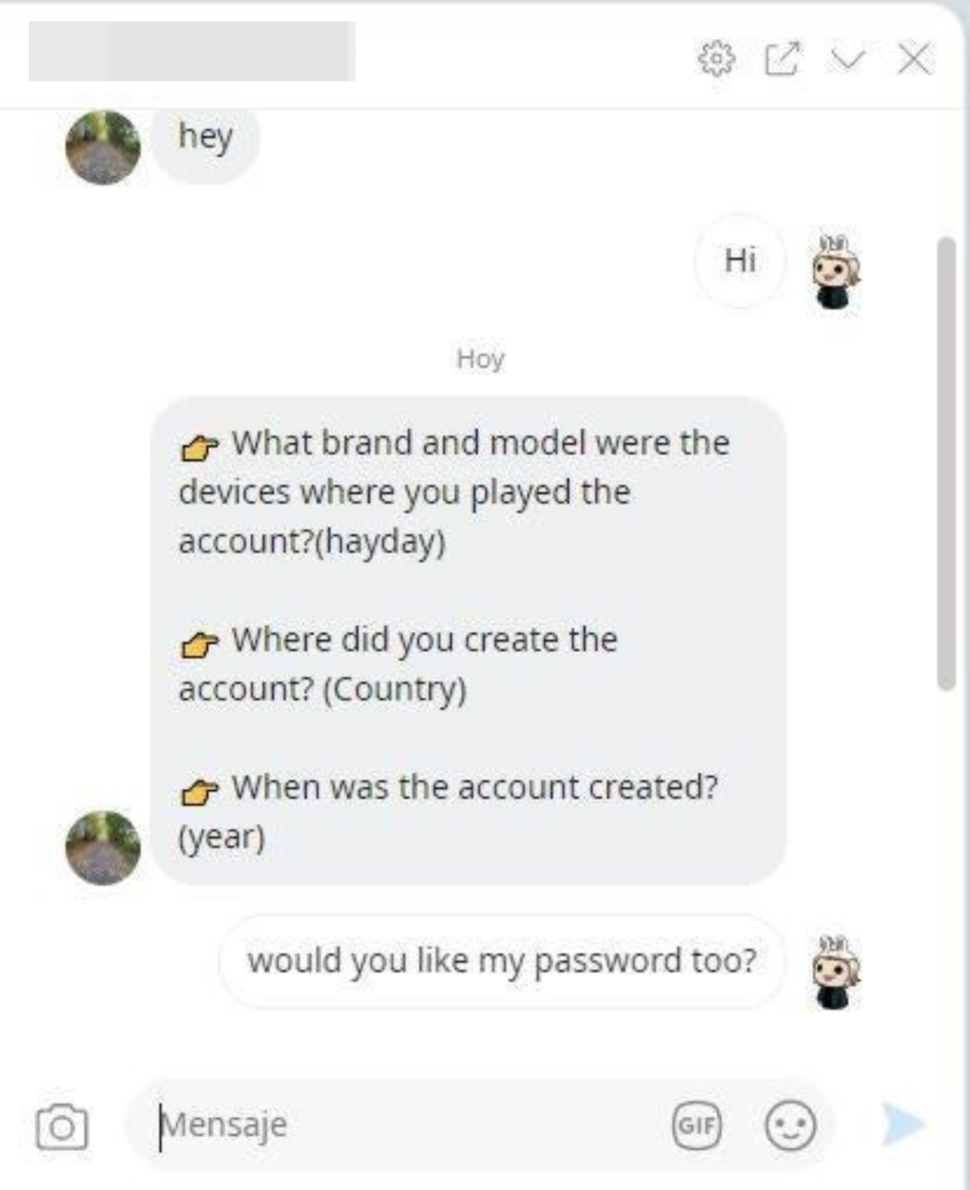 person mocking a scammer