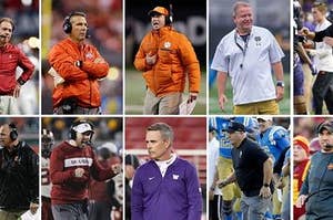 A bunch of college football coaches