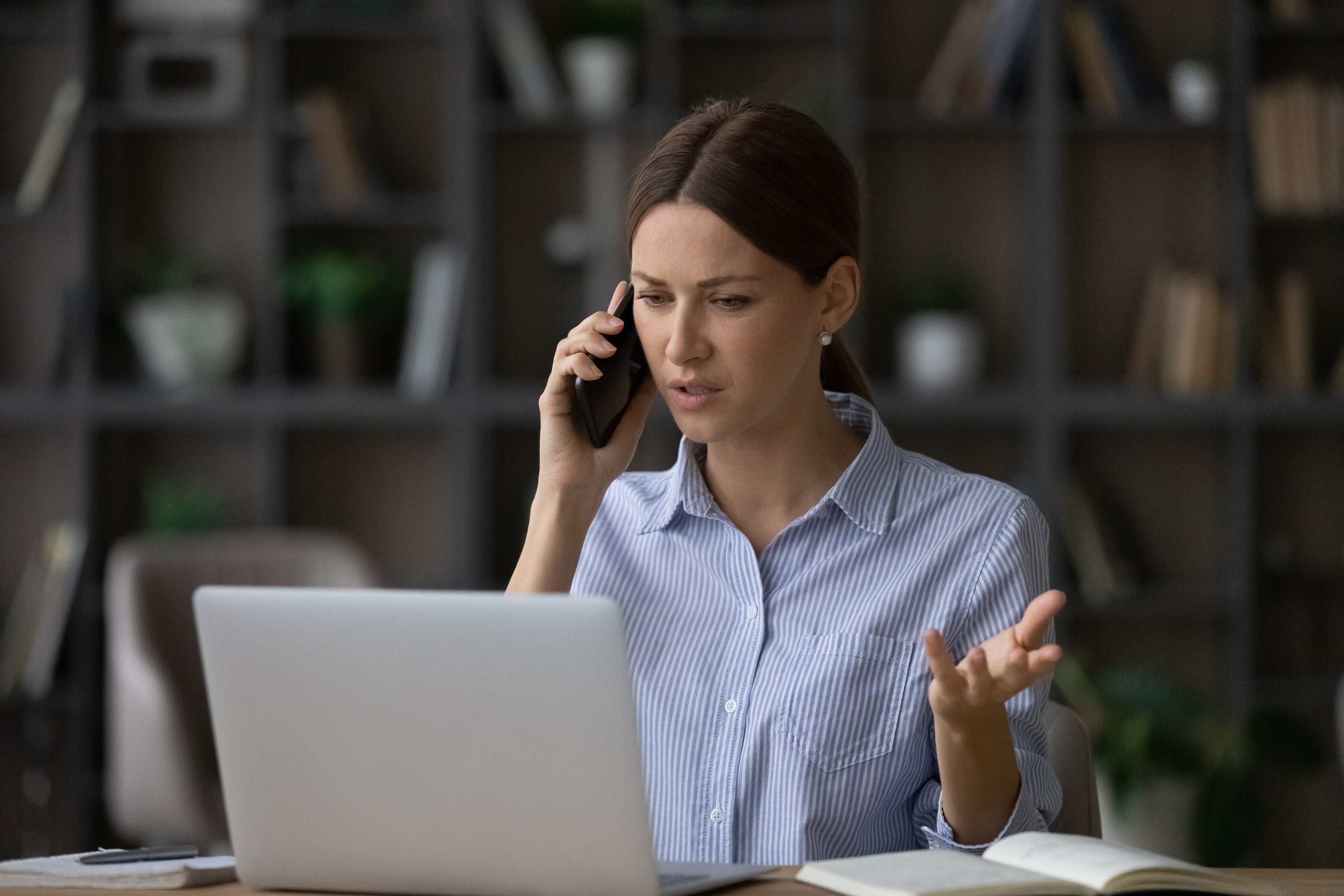 woman talking on the phone