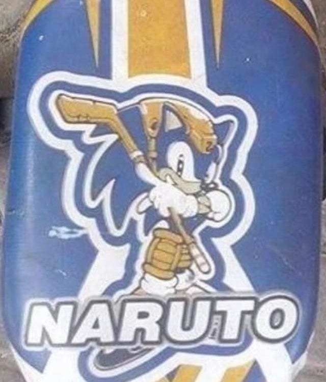 Sonic the Hedgehog mascot labeled Naruto