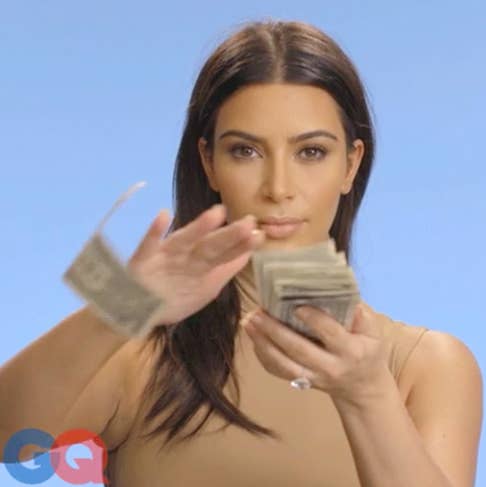 Kim Kardashian holding cash