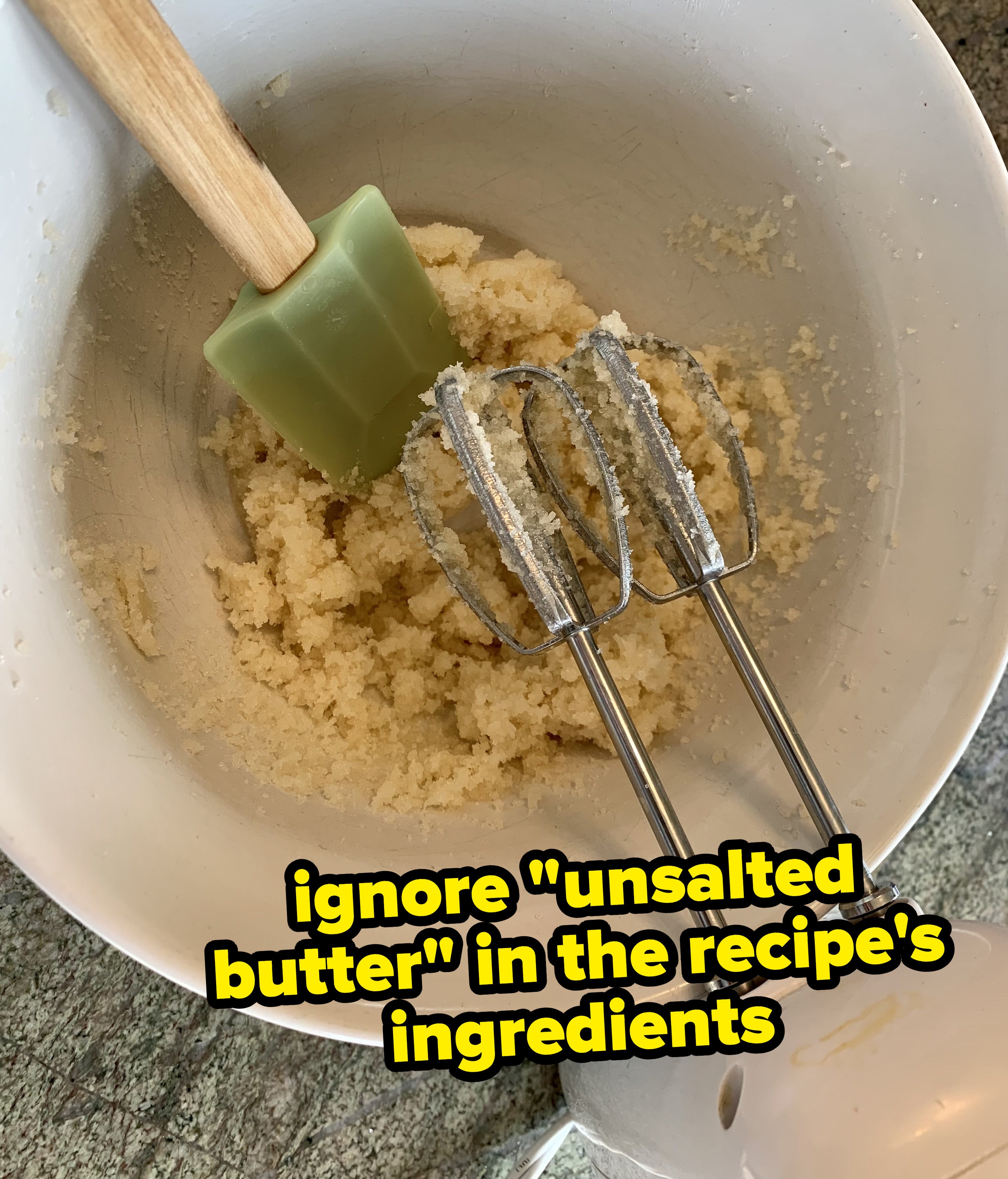 creaming butter and sugar in a bowl