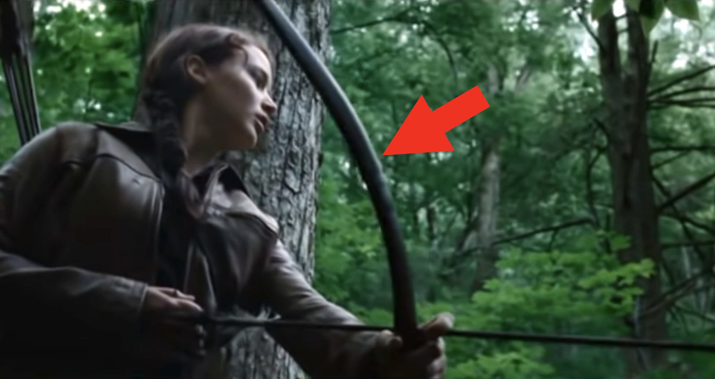 Katniss with the bow and arrow