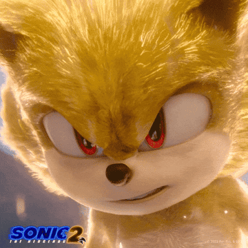 Sonic the hedgehog looks annoyed