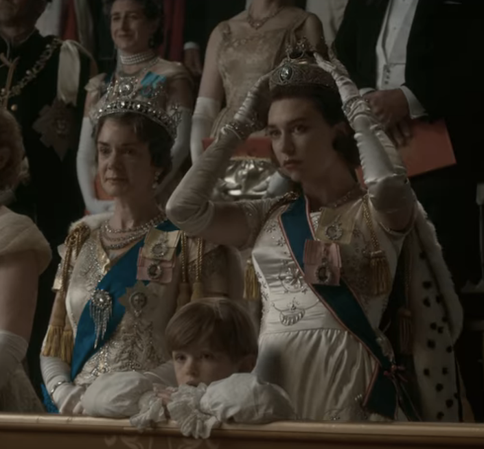 the three royals all watching the coronation