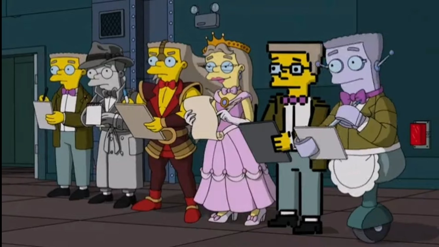 Various alternate universe versions of Waylon Smiths assemble in &quot;Treehouse of Horror XXXI&quot;