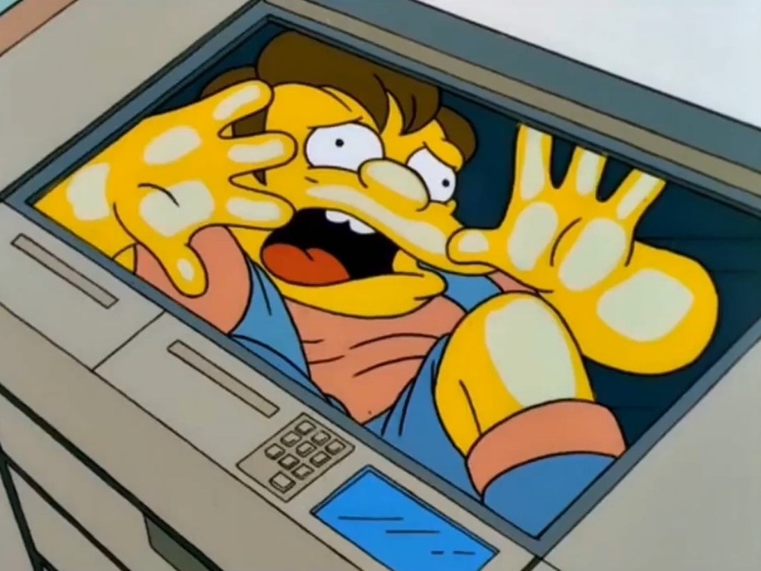 Nelson Muntz gets trapped in a copy machine I&#x27;m “Treehouse of Horror X”