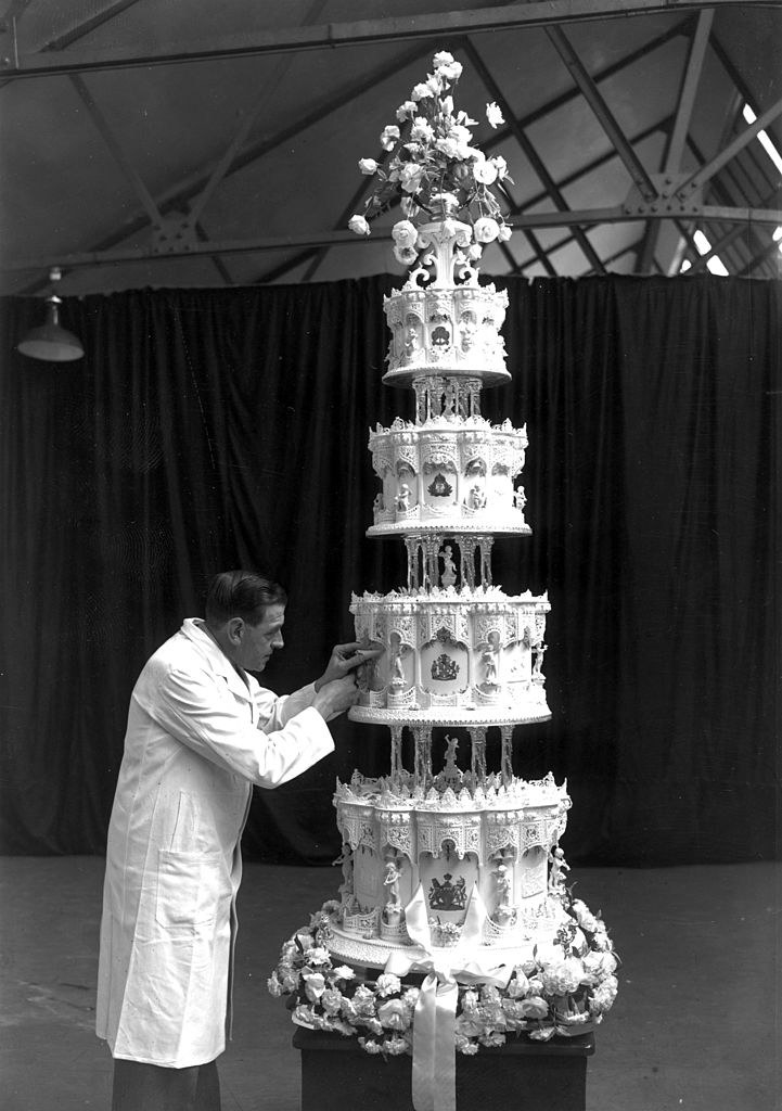 a four-tier wedding cake