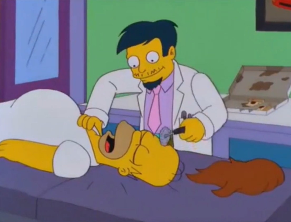 Homer gets an unusual hair transplant via Dr. Nick in &quot;Treehouse of Terror IX&quot;