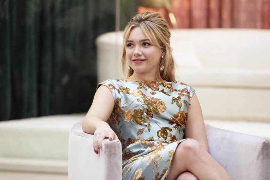 don't worry darling purple dress Florence Pugh on Media Frenzy Around Harry Styles, 'Don't Worry, Darling'