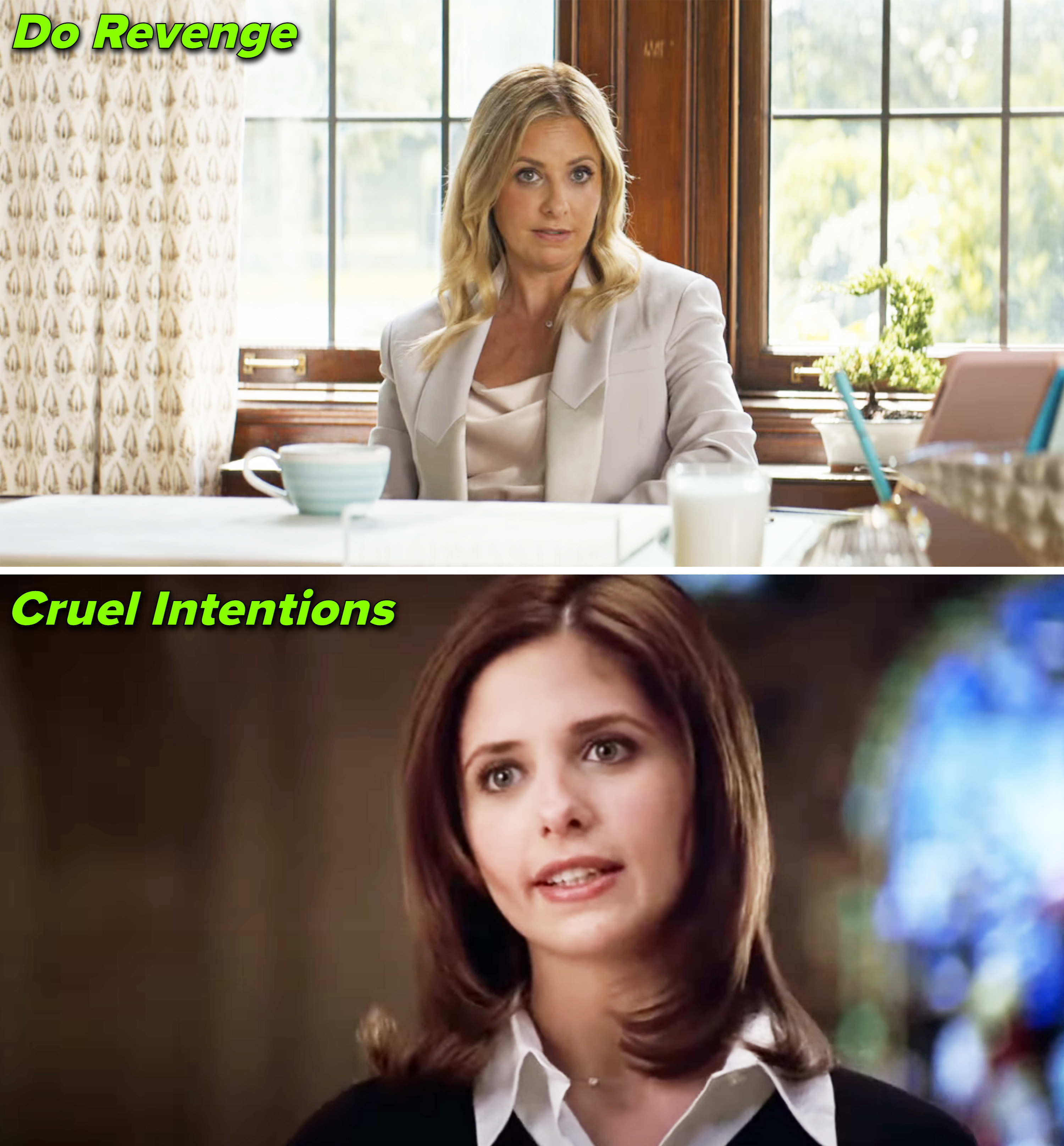 The Do Revenge director rewrote Sarah Michelle Gellar's dialogue in tribute  to her Cruel Intentions character