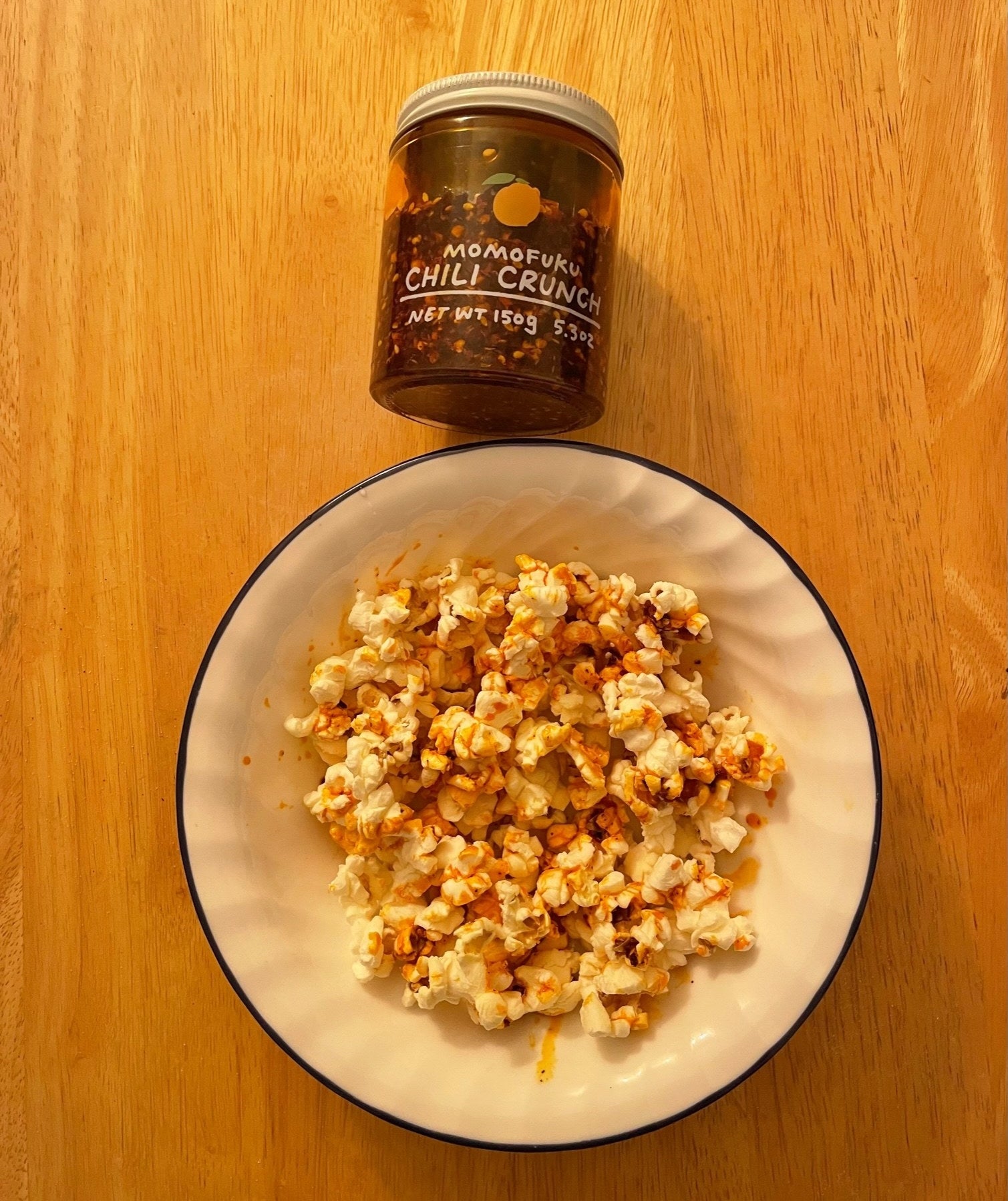 Popcorn with Chili Crunch Oil