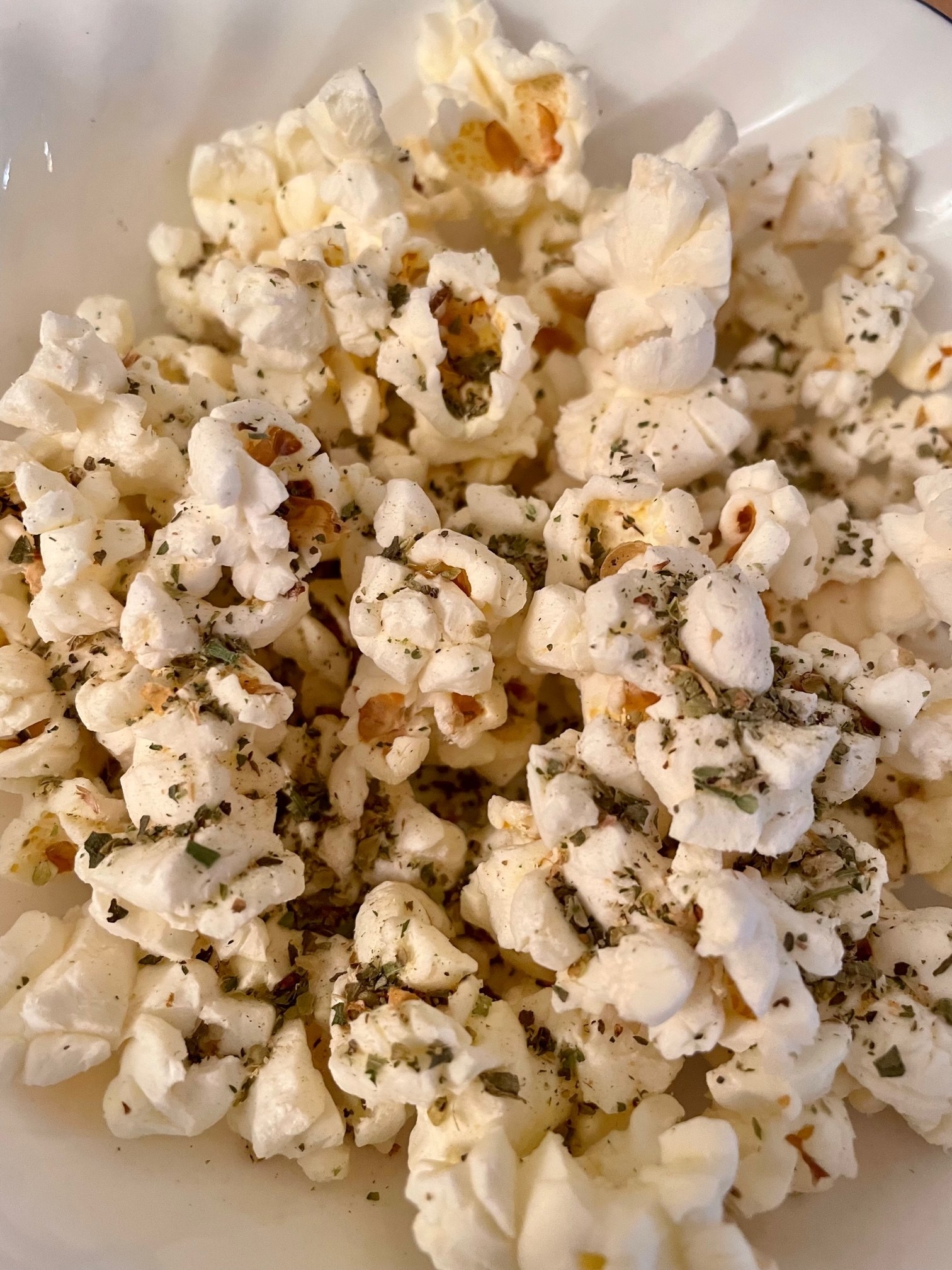 Popcorn with Italian seasoning