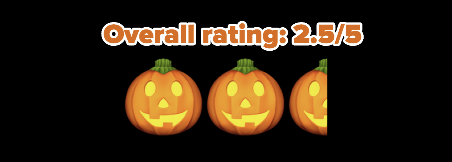2.5/5 pumpkin rating