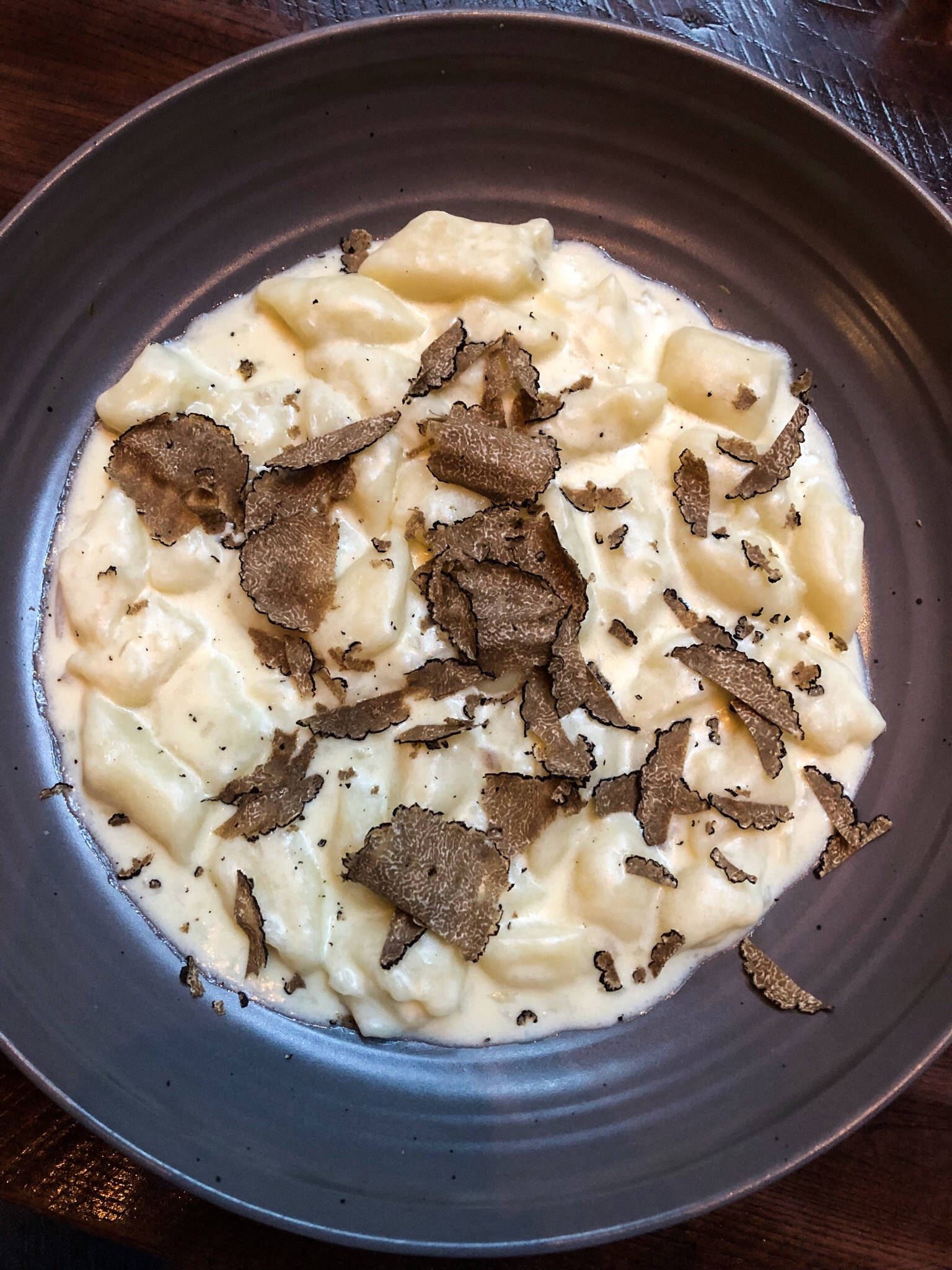 Gnocchi with truffles.