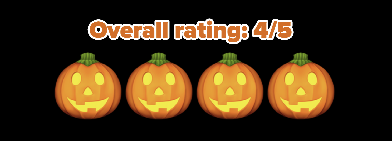 4/5 pumpkin rating