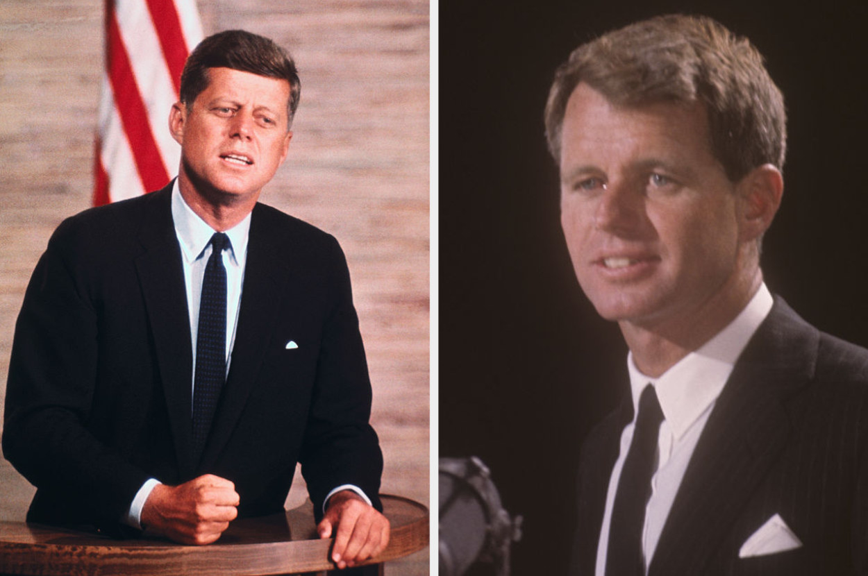 Side-by-side of John F. Kennedy and Bobby Kennedy