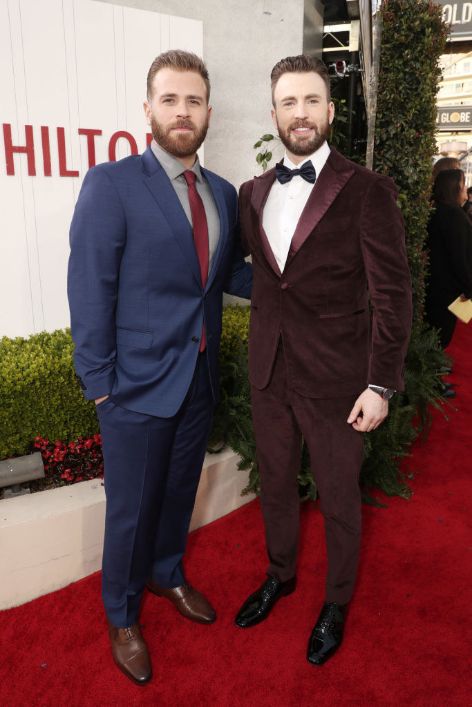 Scott and Chris Evans on the red carpet