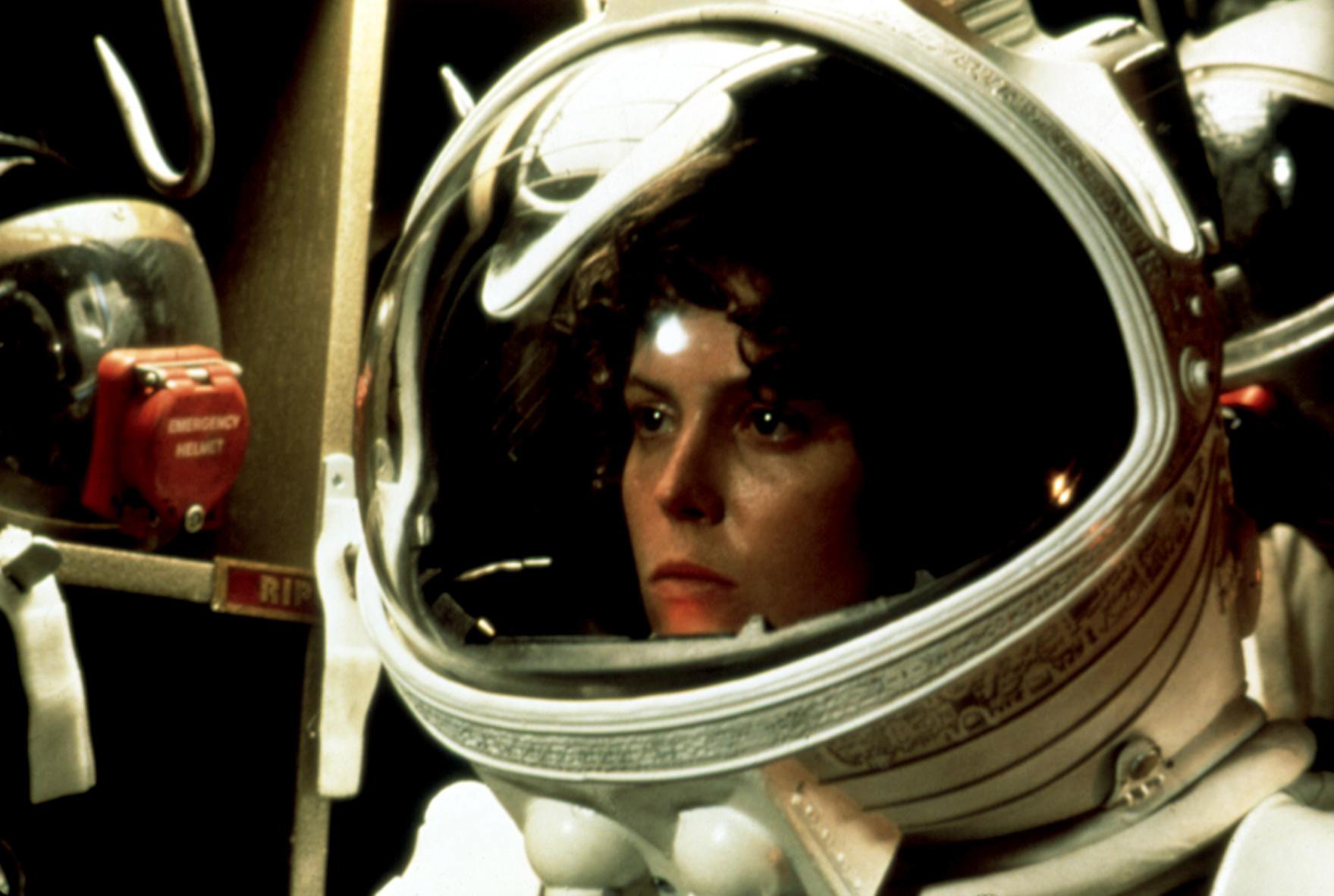 Sigourney Weaver in space gear