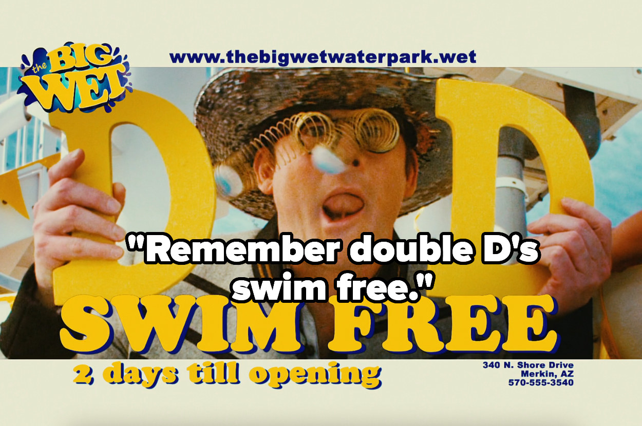 &quot;Remember double D&#x27;s swim free&quot;