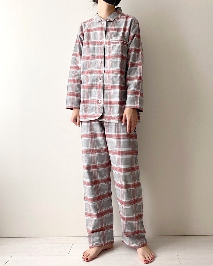 無印良品 脇に縫い目のない フランネルパジャマ S-Mサイズ - パジャマ