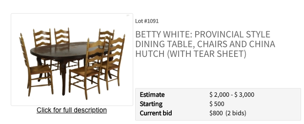 A provincial style dining table