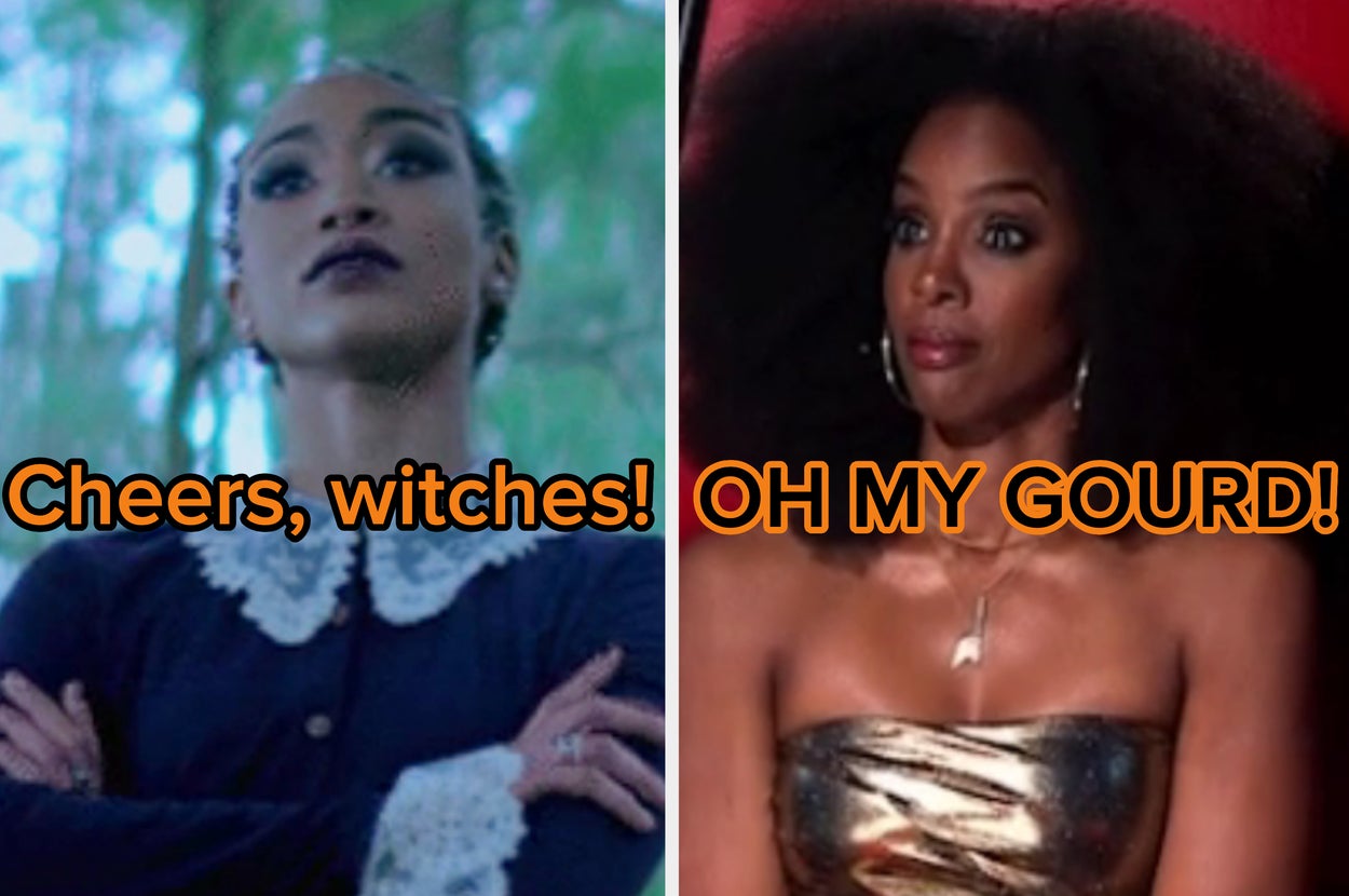 A close up of Prudence and Kelly Rowling looking shocked