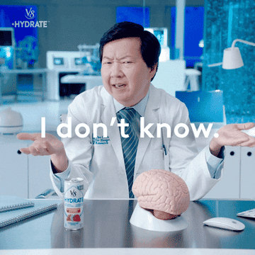 Ken Jeong as a doctor throwing his hands up, shaking his head, and saying, &quot;I don&#x27;t know&quot;