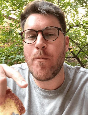 gif of author trying the butter board and enjoying it
