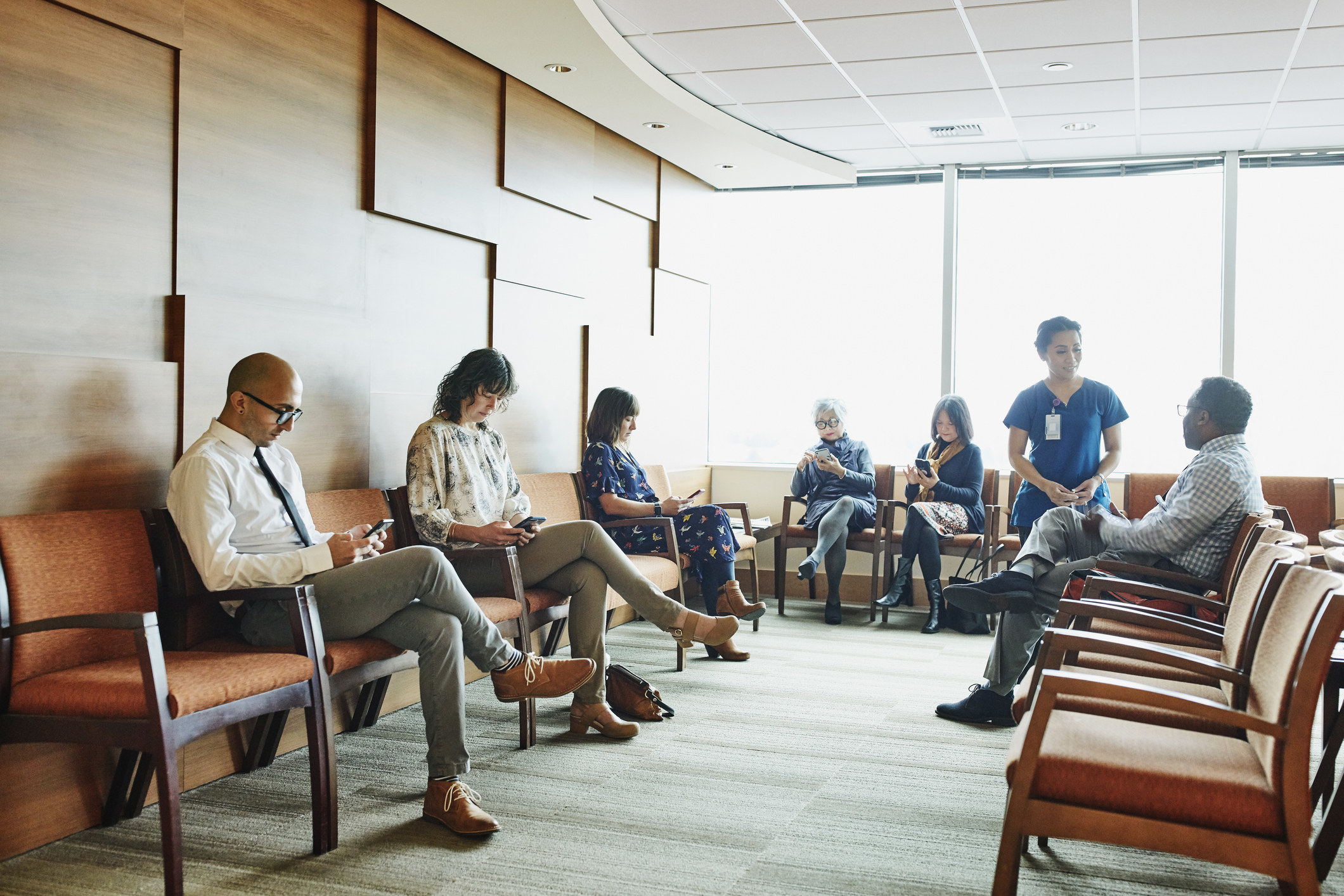 patients in a waiting room