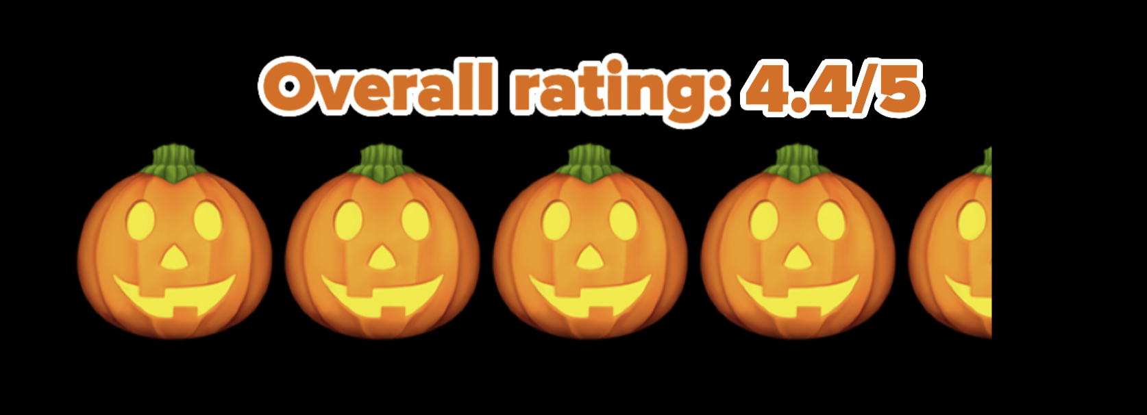 4.4/5 pumpkin rating