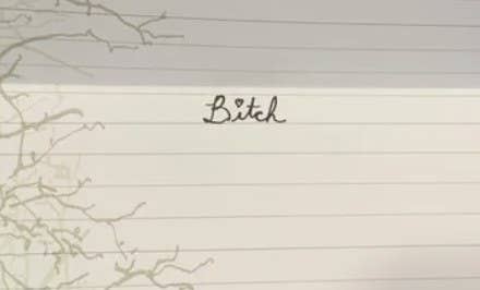 letter just says "bitch"