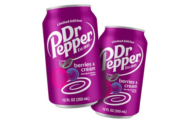 Berries & Cream Dr. Pepper sodas.