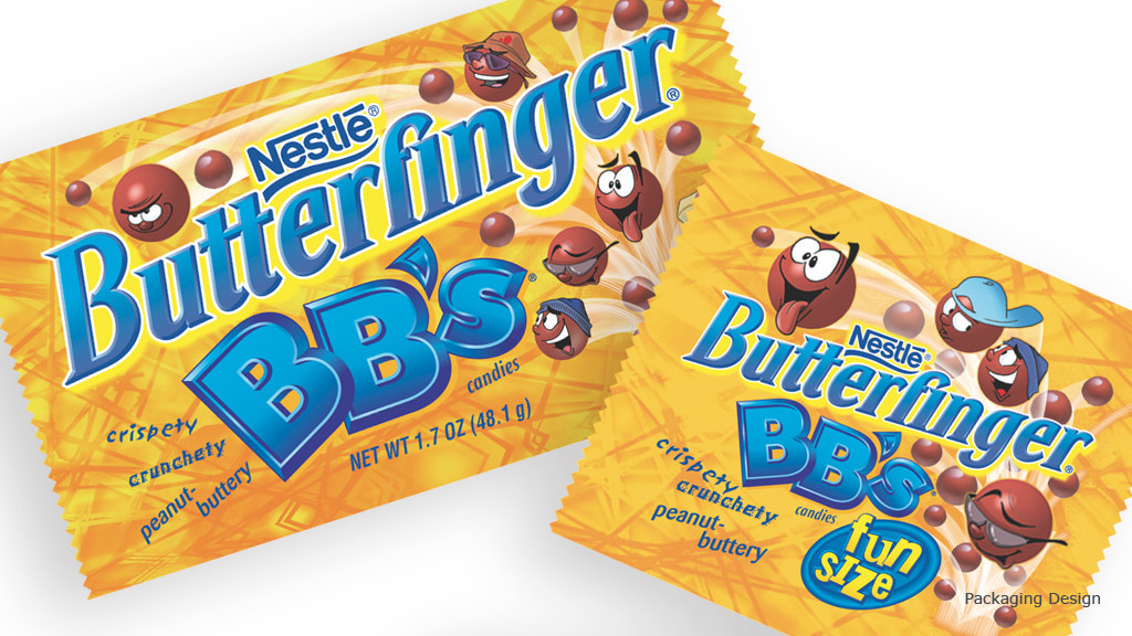 A bag of Butterfinger BB candy.