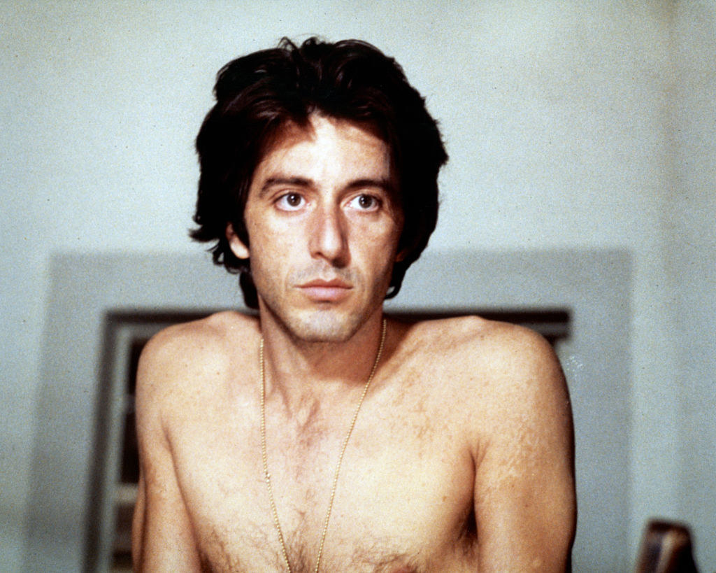 closeup of Al Pacino acting