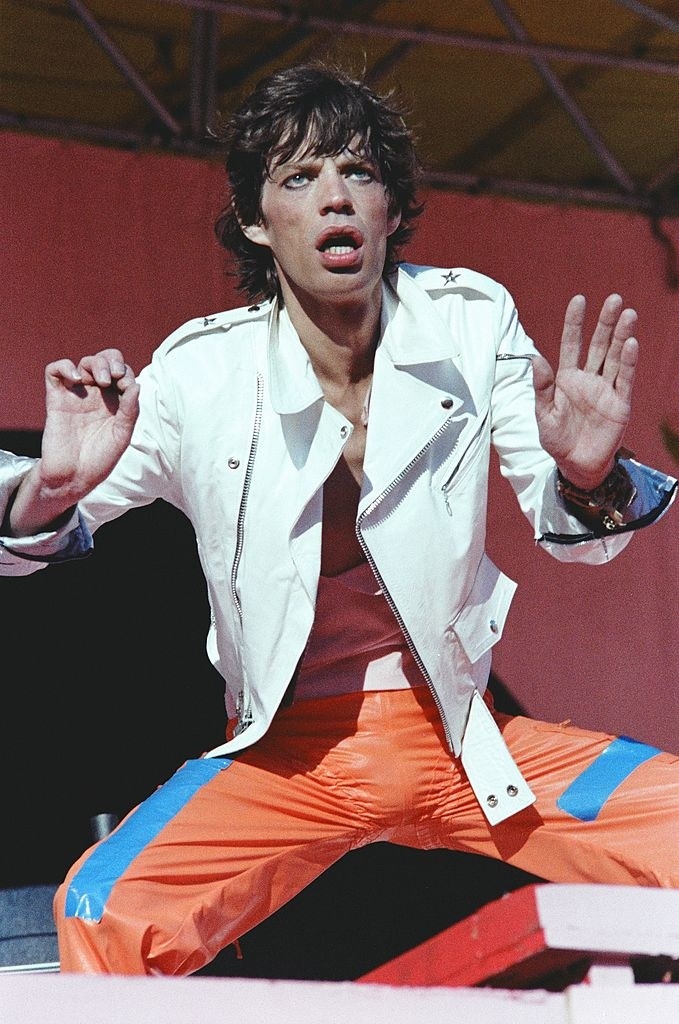 Jagger performing