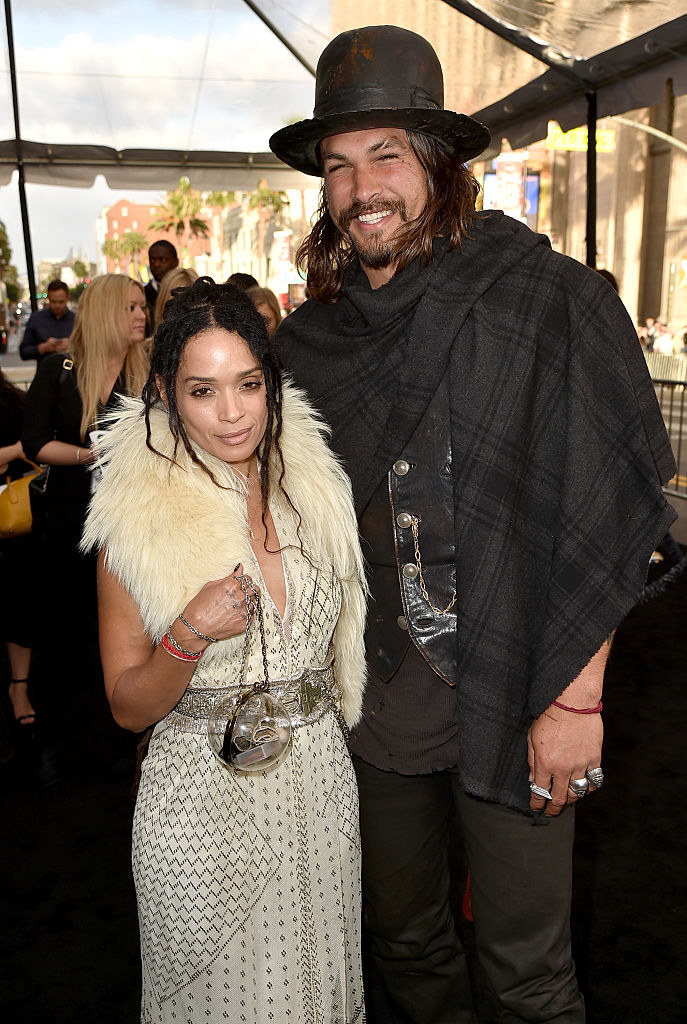 Momoa with Lisa Bonet at an event