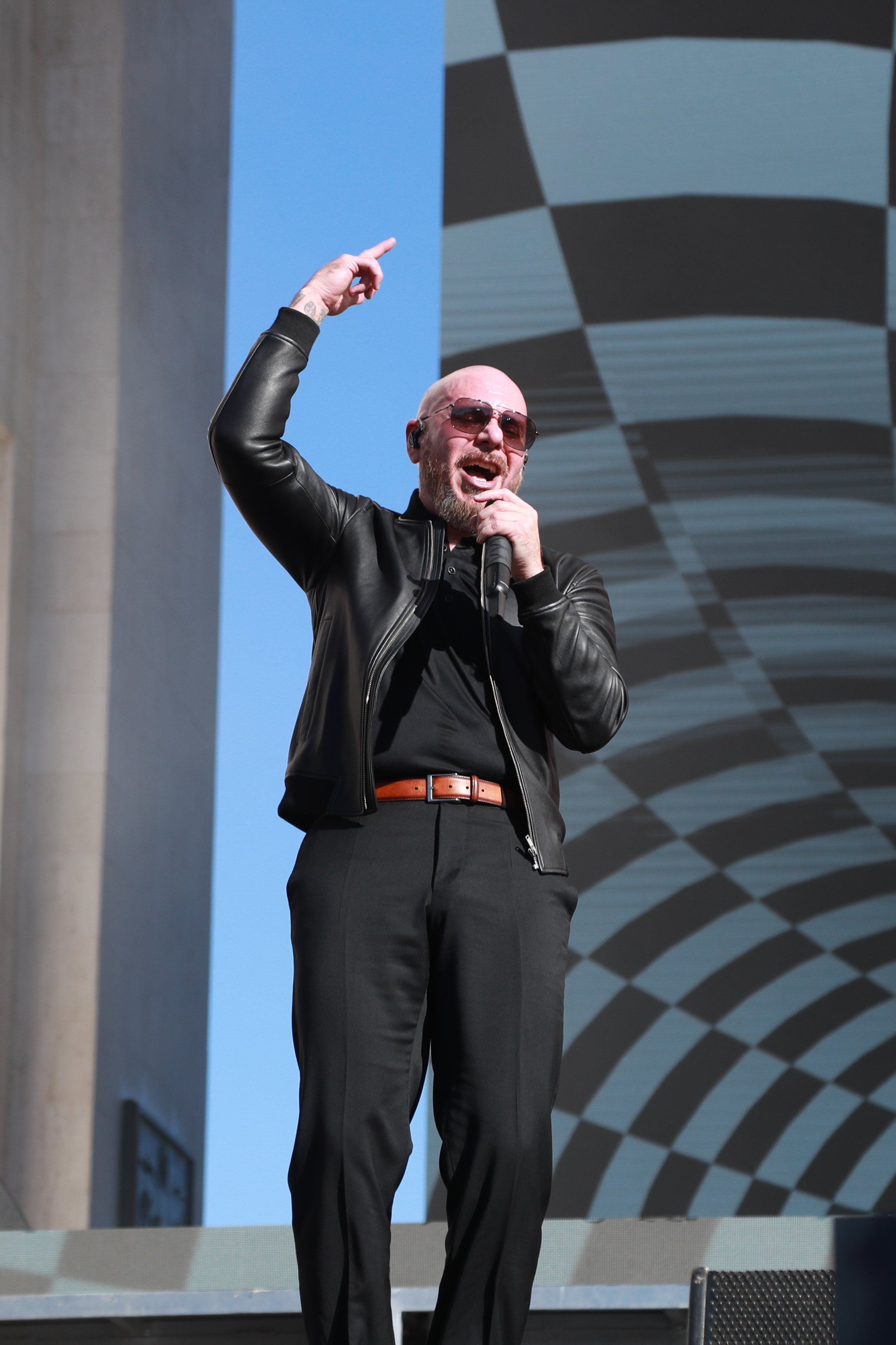 Pitbull performing