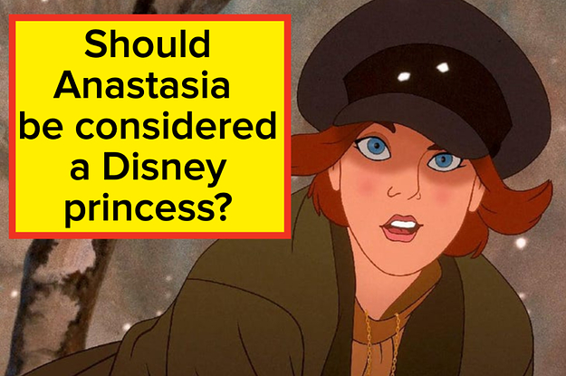 "Should Anastasia be considered a Disney princess?" is written with Anastasia on the right