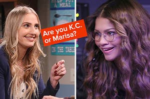 KC and Marisa are shown, labeled, "Are you K.C. or Marisa?"